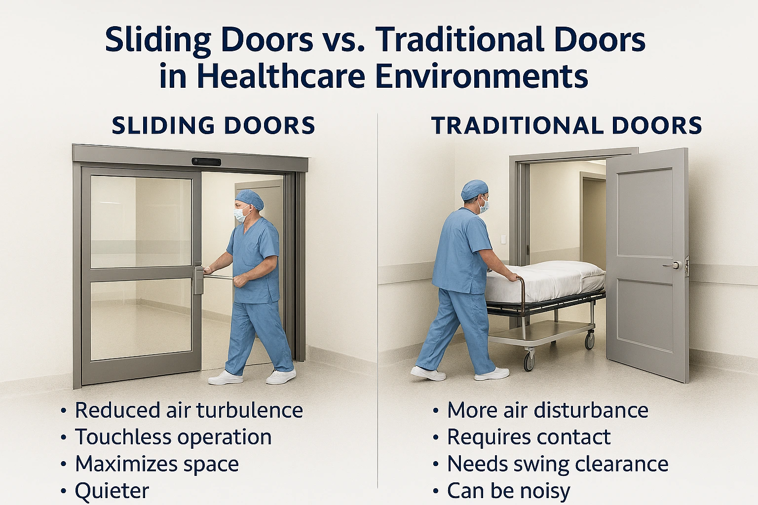 Sliding Doors vs. Traditional (Hinged) Doors in Healthcare Environments